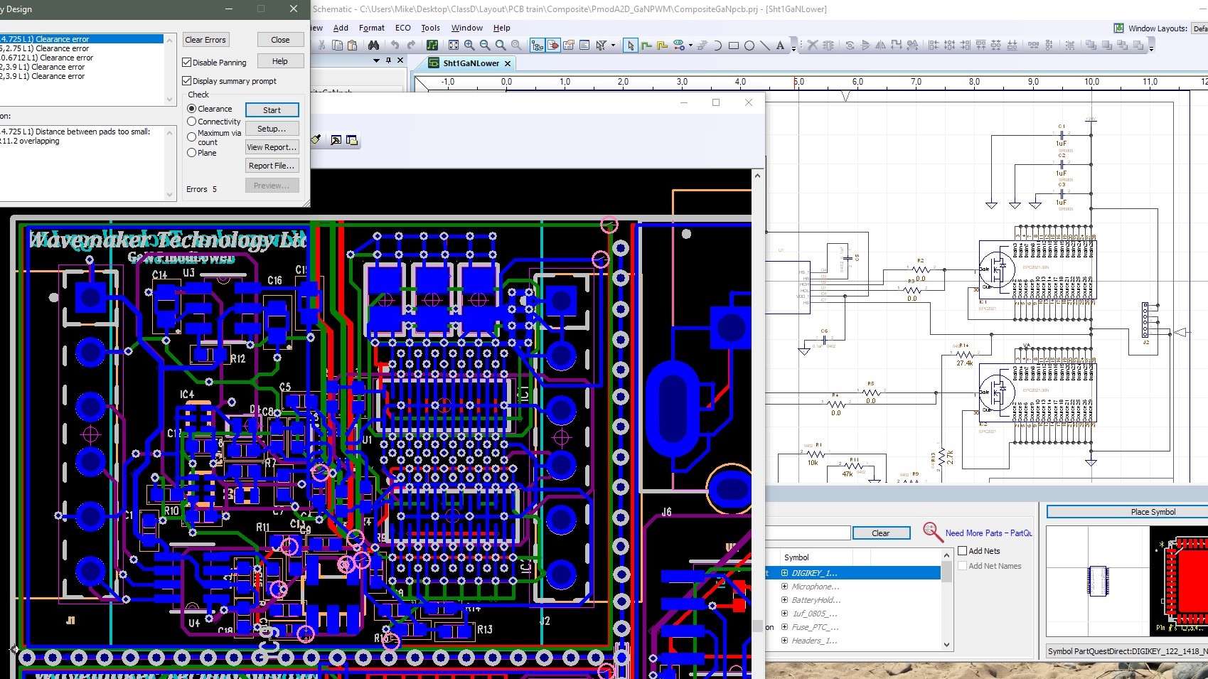 PCB in layout